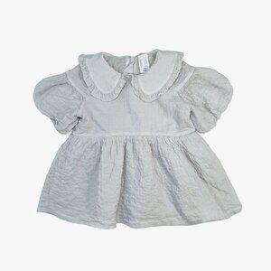 H&M Adorables - Puff-Sleeved Cotton Dress (Size 6–9 months)